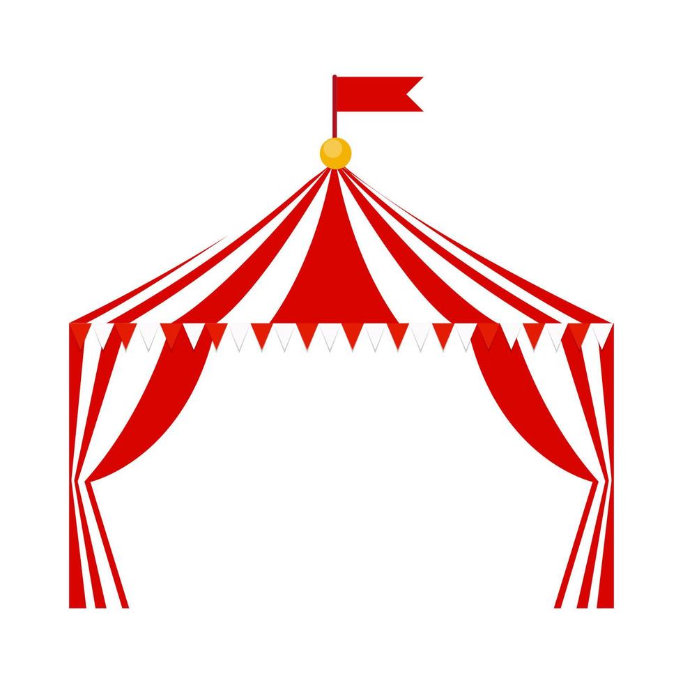 Tent circus icon on white background. Vector Illustration