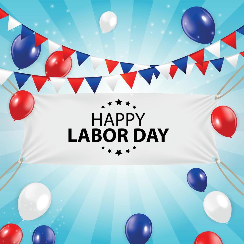 Happy Labor Day Poster Vector Illustration