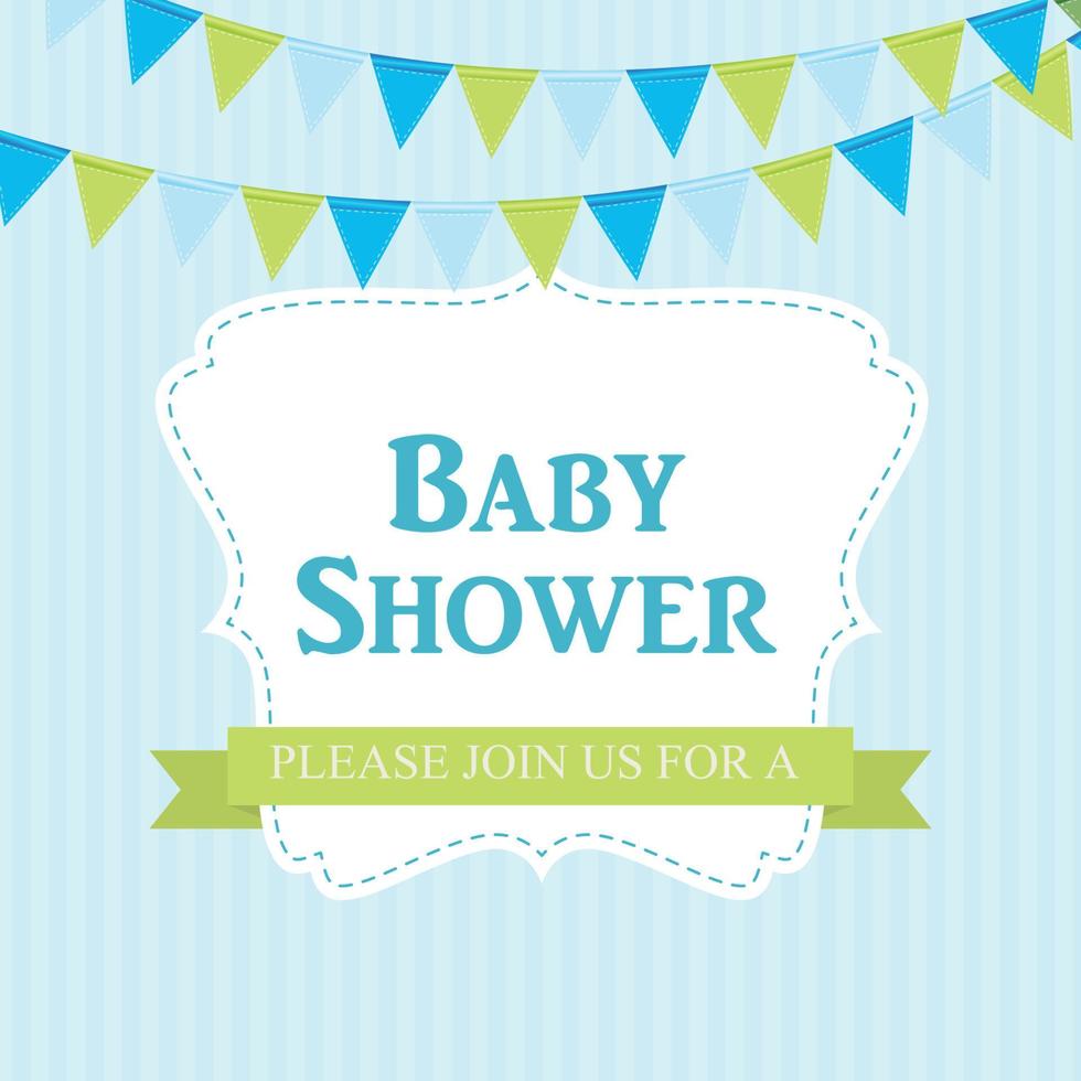 Baby Shower Invitation Vector Illustration