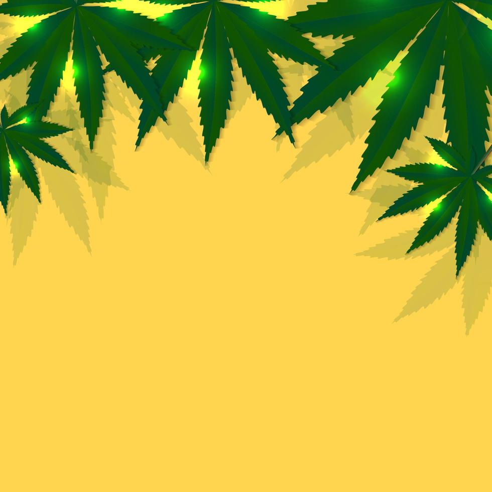 Cannabis leaves background. Vector illustration