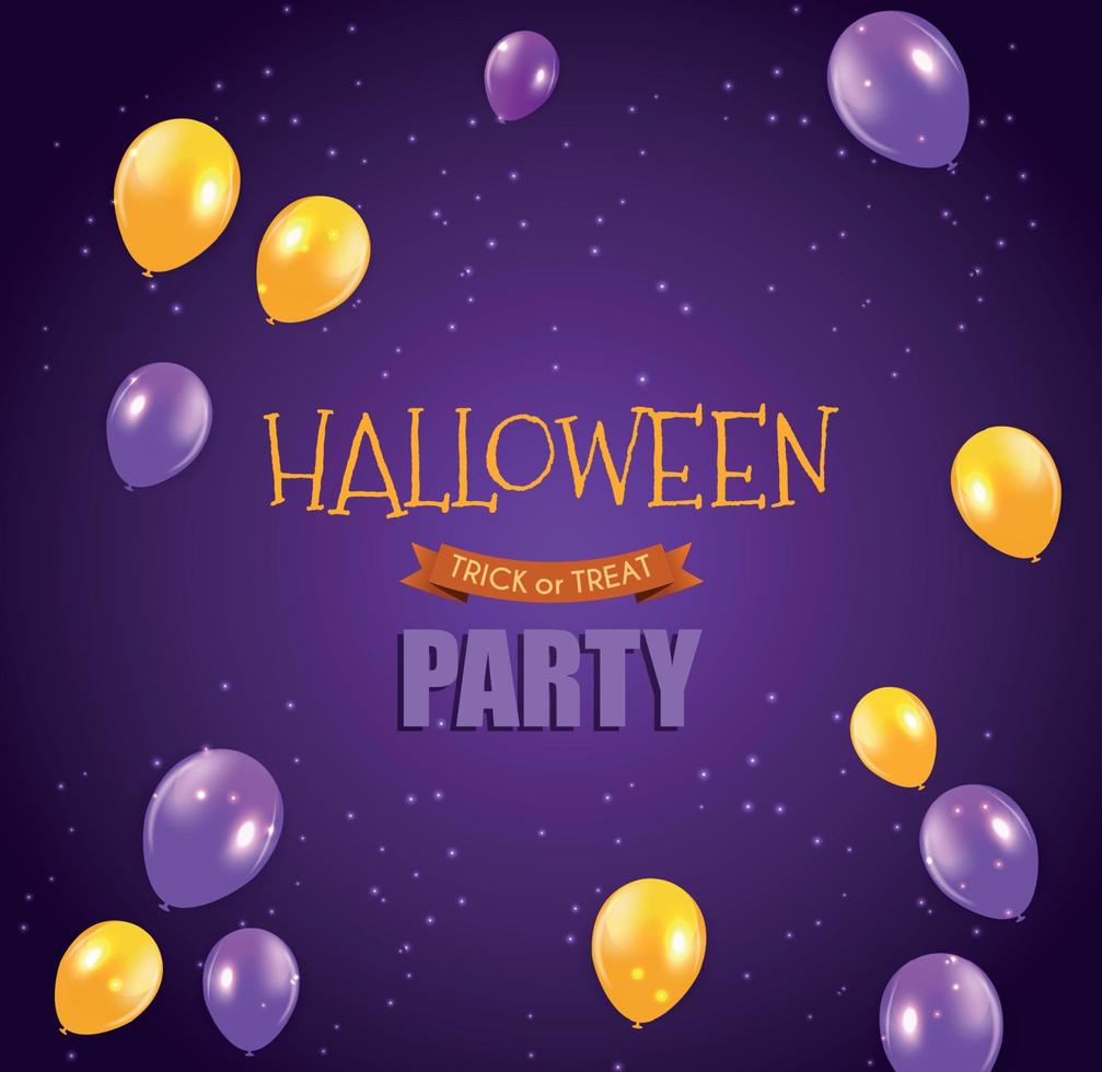 Halloween Party Background Template. Vector illustration EPS10