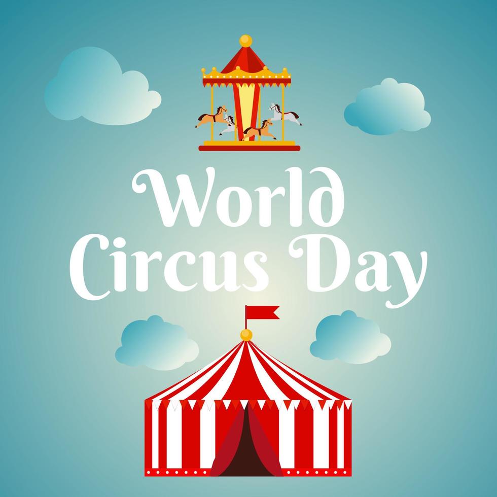 Ilustración de vector de fondo del día mundial del circo