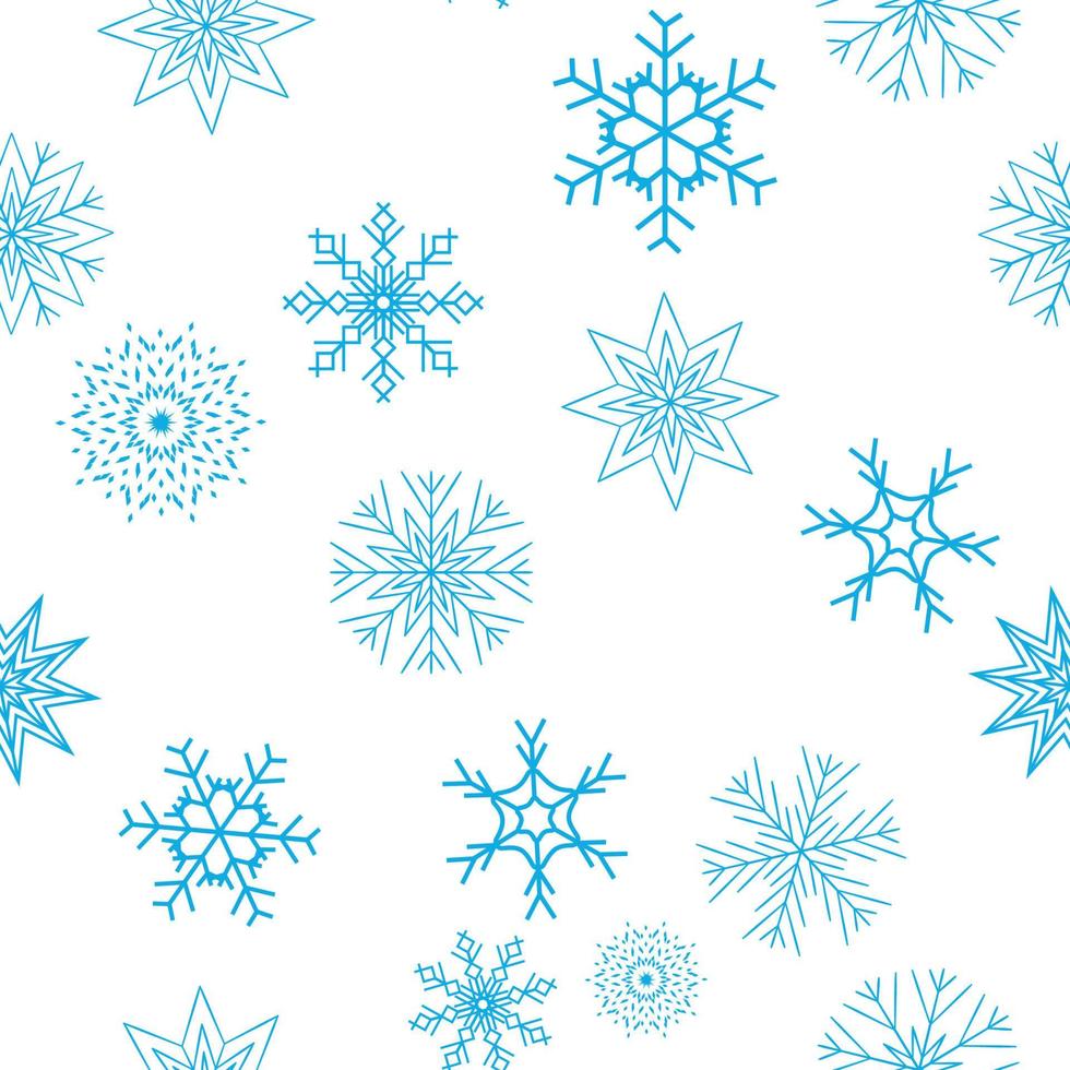 copos de nieve de navidad. patrón sin costuras. antecedentes. ilustración vectorial. vector