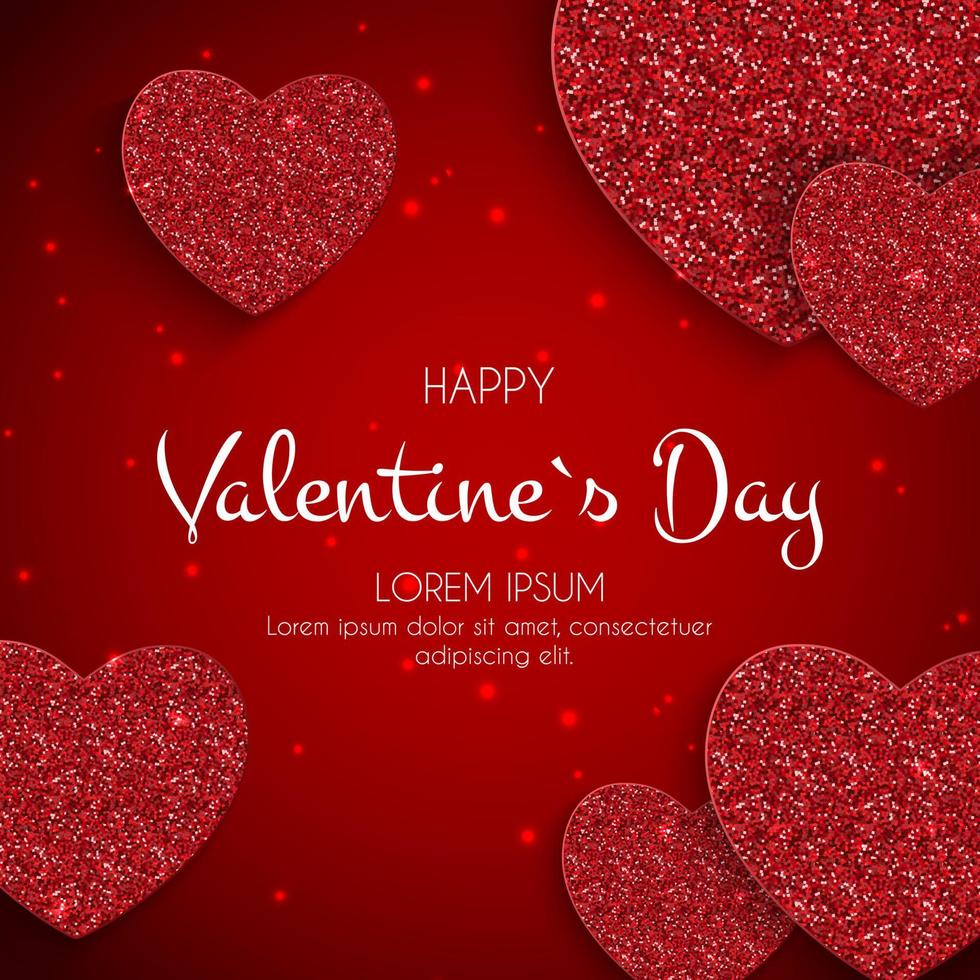 Valentines Day Sale, Discont Card. Vector Illustration