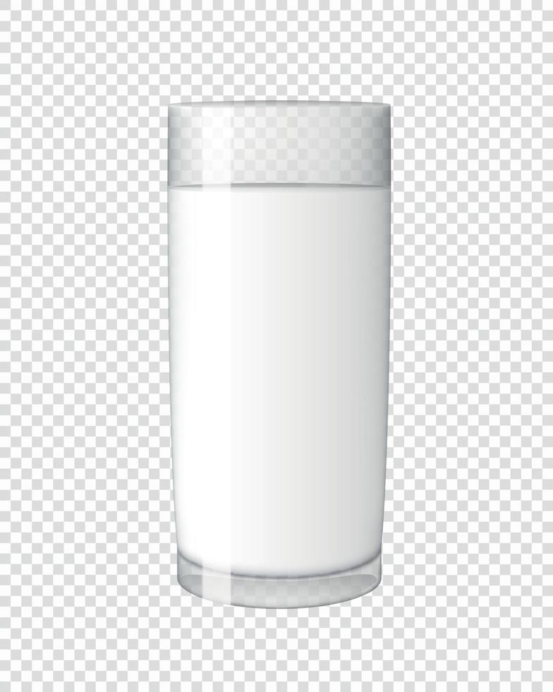 Abstract Milk Glass on Transparent Background Vector Illustration