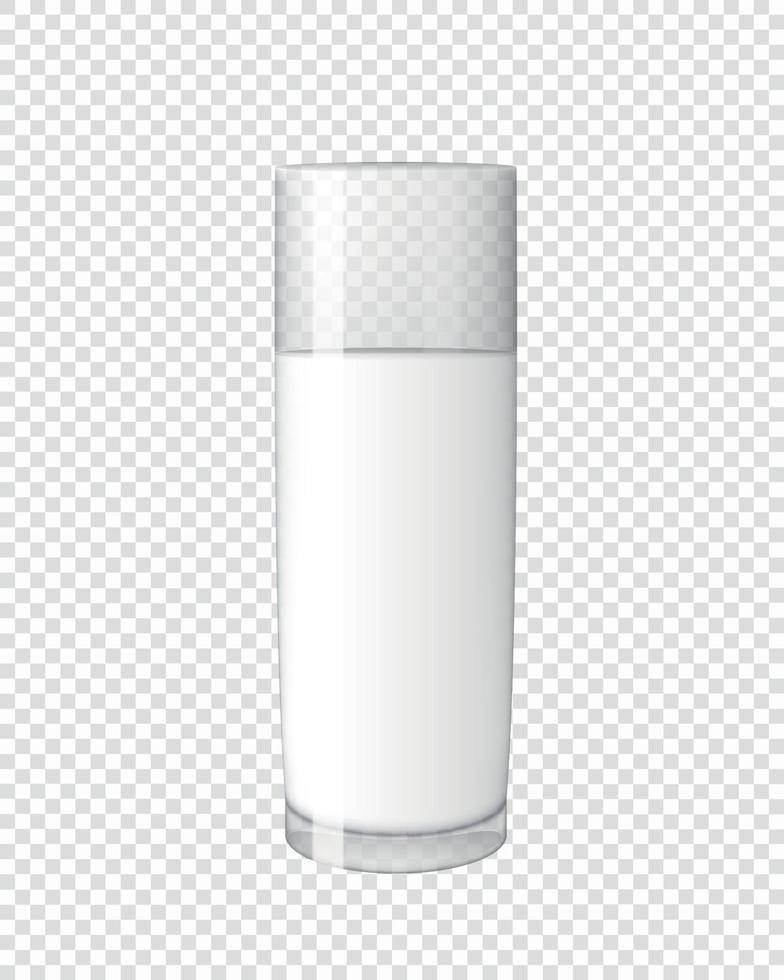 Abstract Milk Glass on Transparent Background Vector Illustration