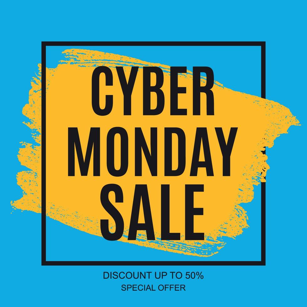 Cyber Monday Sale Deals Design Template Vector Illustration