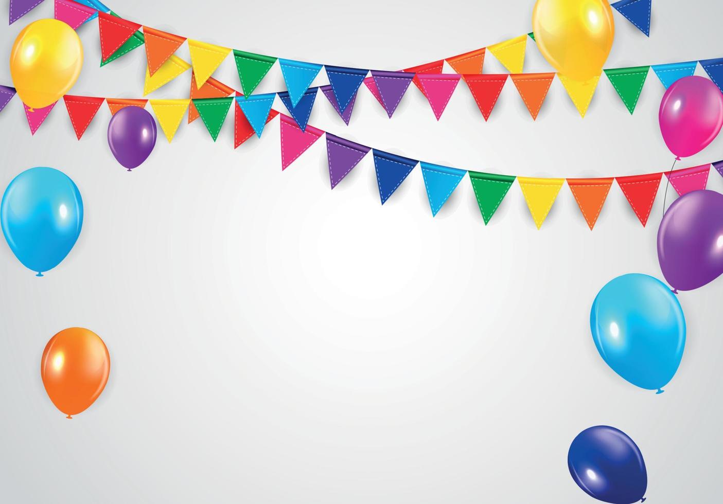 Party Background with Flags Vector Illustration