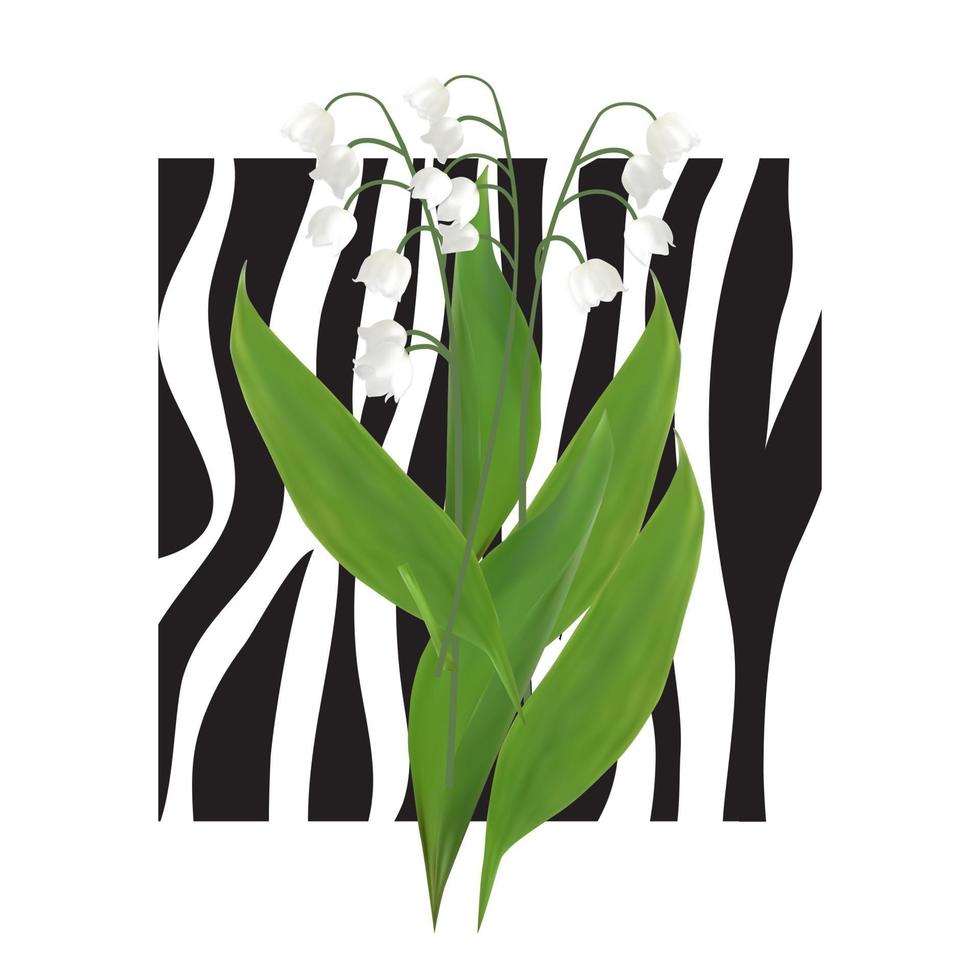 Abstract Natural Background with Zebra Skin. Vector Illustration