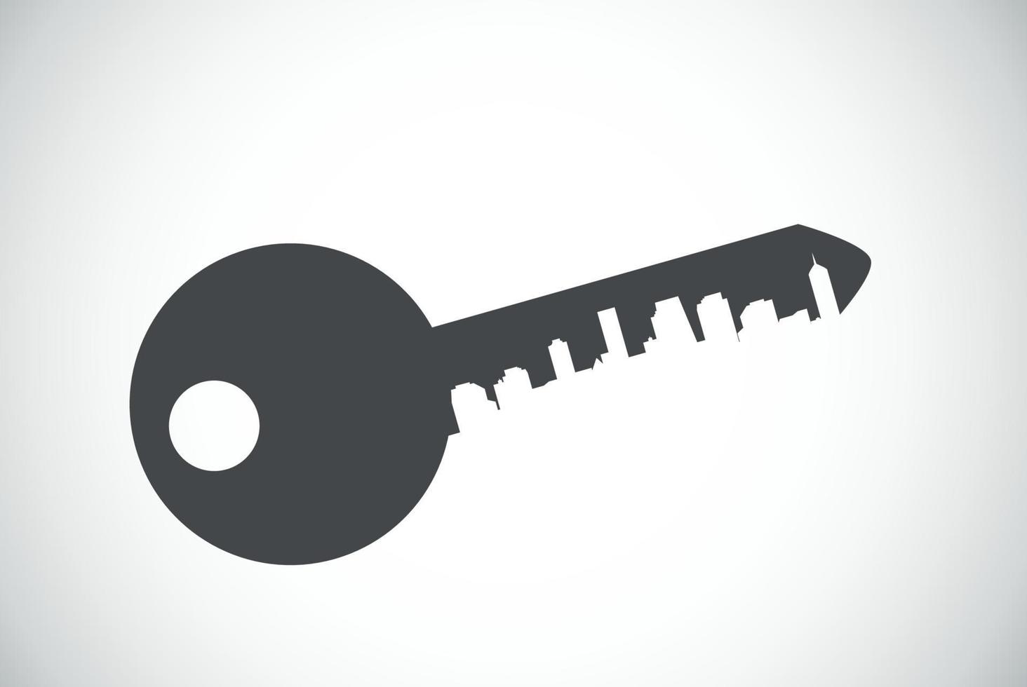 Silhouette Key Icon. Vector Illustration