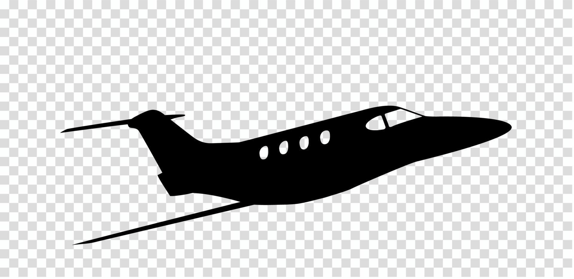 Sticker to car silhouette of airplane. Profession Pilot. Vector Illustration.