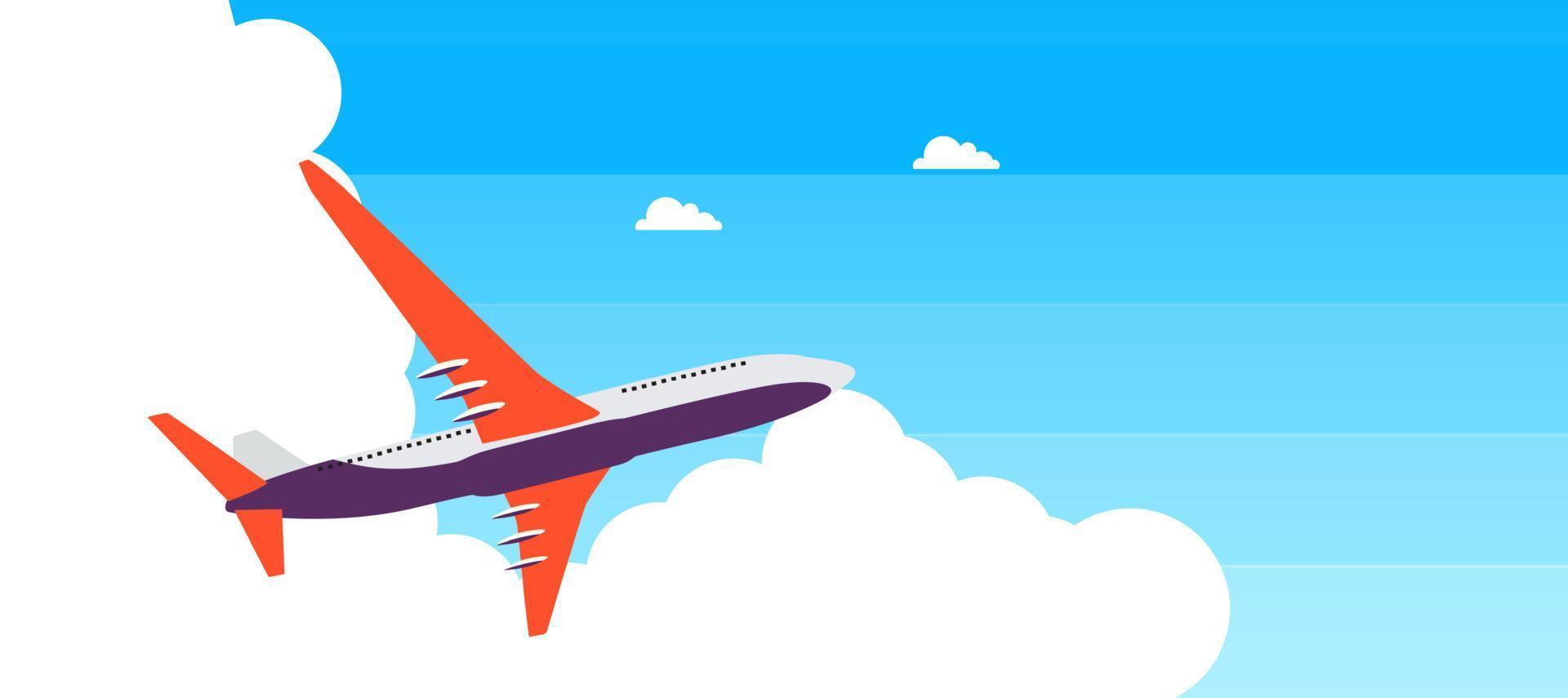 Abstract Airplane Transportation Background. Vector Illustration