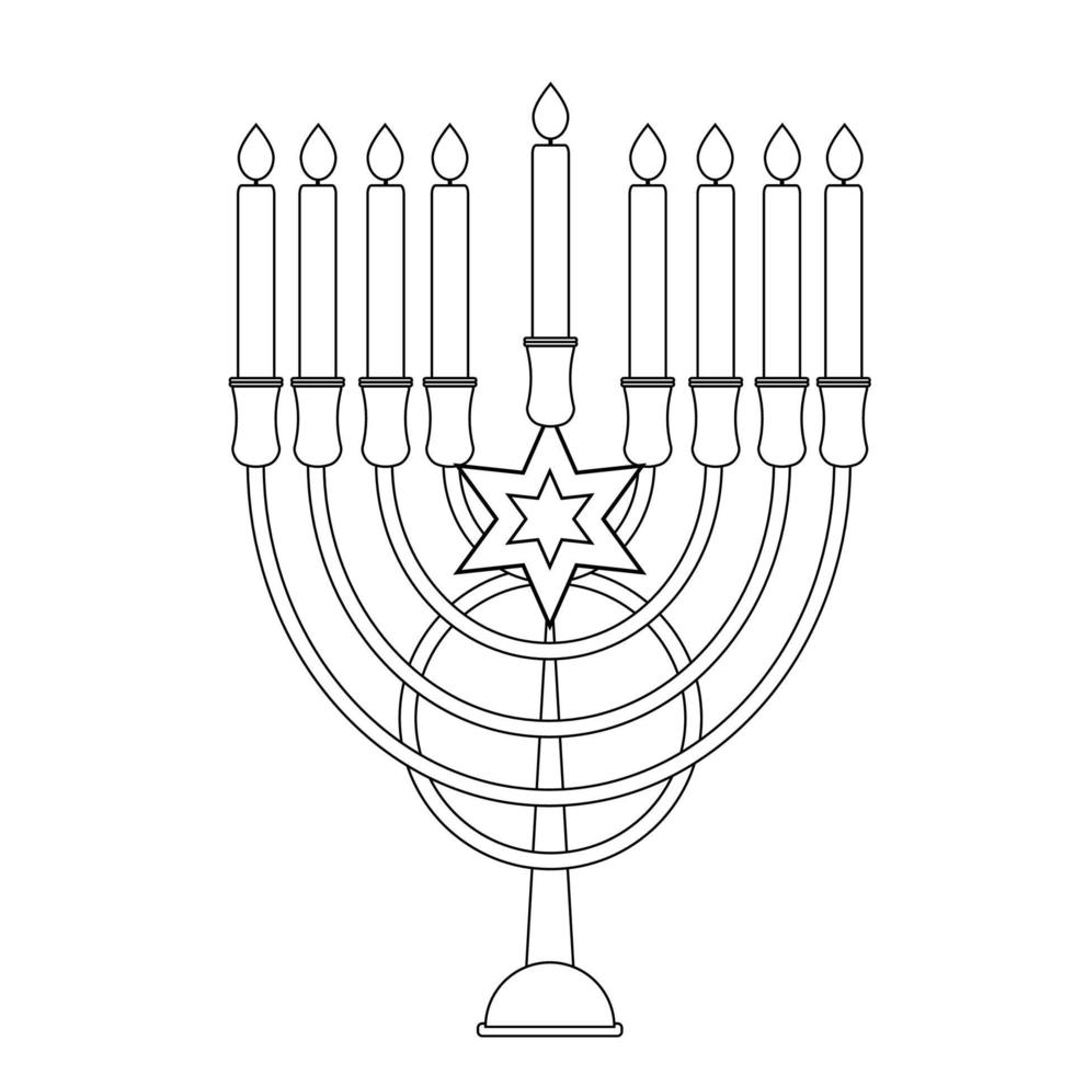 Happy Hanukkah, Jewish Holiday Background. Vector Illustration. Hanukkah is the name of the Jewish holiday