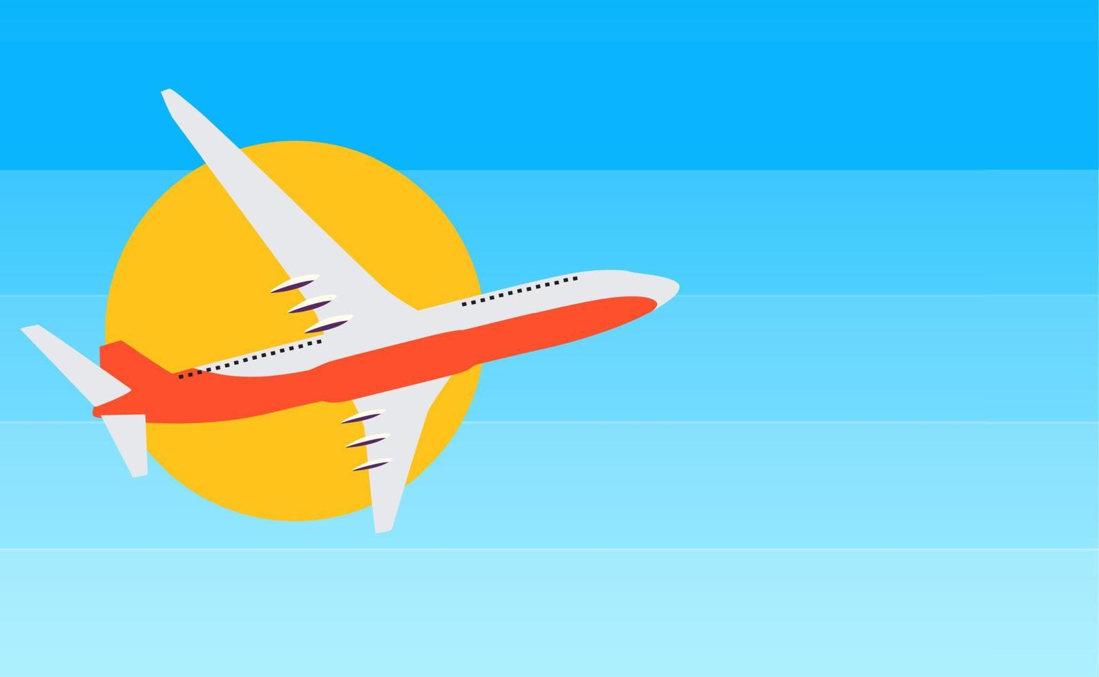 Abstract Airplane Transportation Background. Vector Illustration