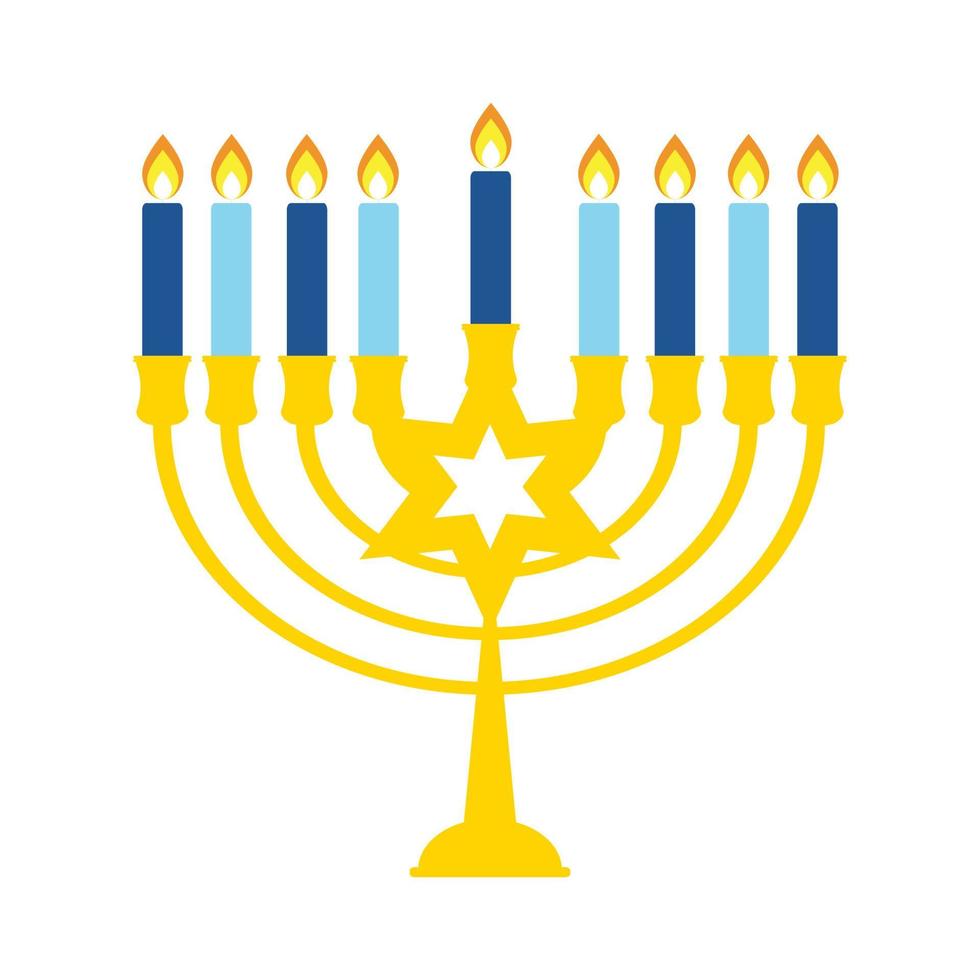 Happy Hanukkah, Jewish Holiday Background. Vector Illustration. Hanukkah is the name of the Jewish holiday