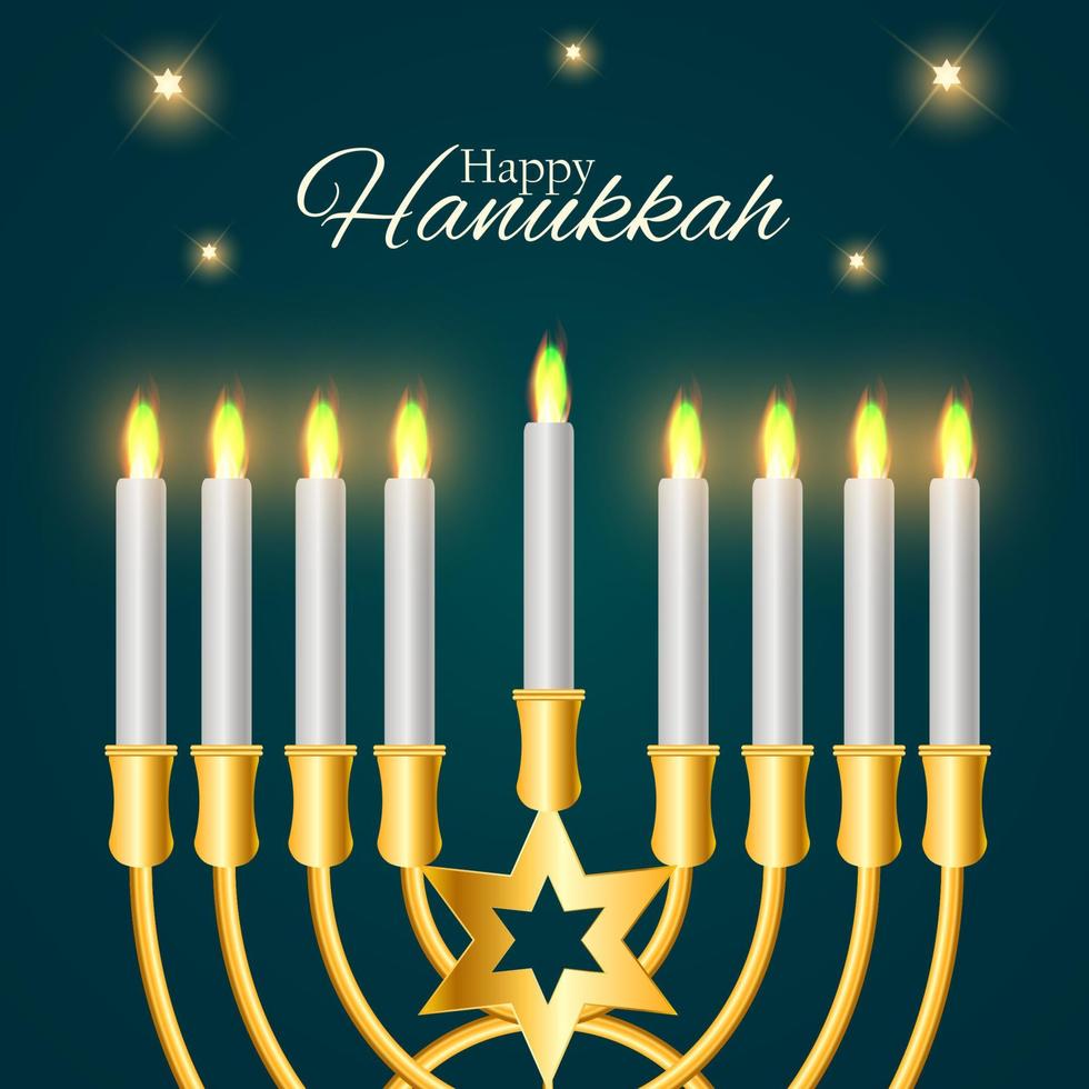 feliz hanukkah, fondo de fiesta judía. ilustración vectorial. Janucá es el nombre de la festividad judía vector