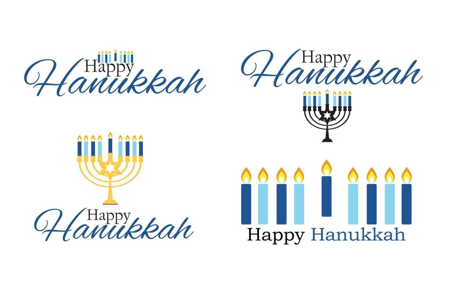 Happy Hanukkah, Jewish Holiday Background. Vector Illustration. Hanukkah is the name of the Jewish holiday