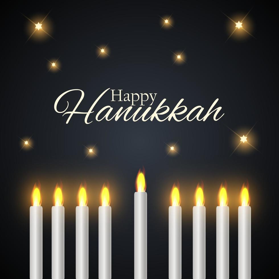 Happy Hanukkah, Jewish Holiday Background. Vector Illustration. Hanukkah is the name of the Jewish holiday