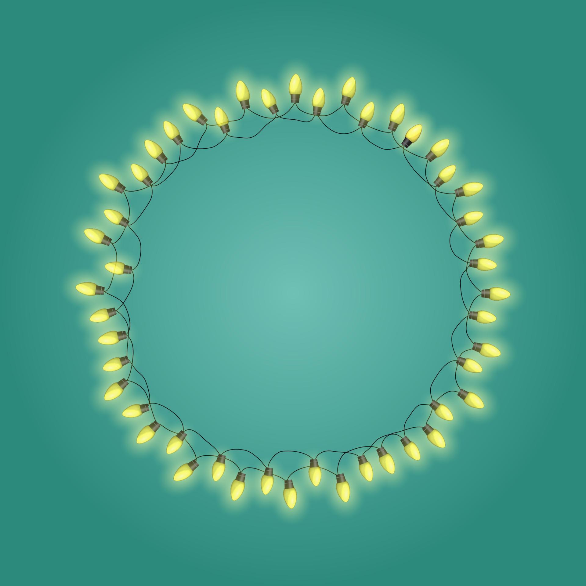 Christmas Garland Bulb Background Vector Illustration 4562563 Vector