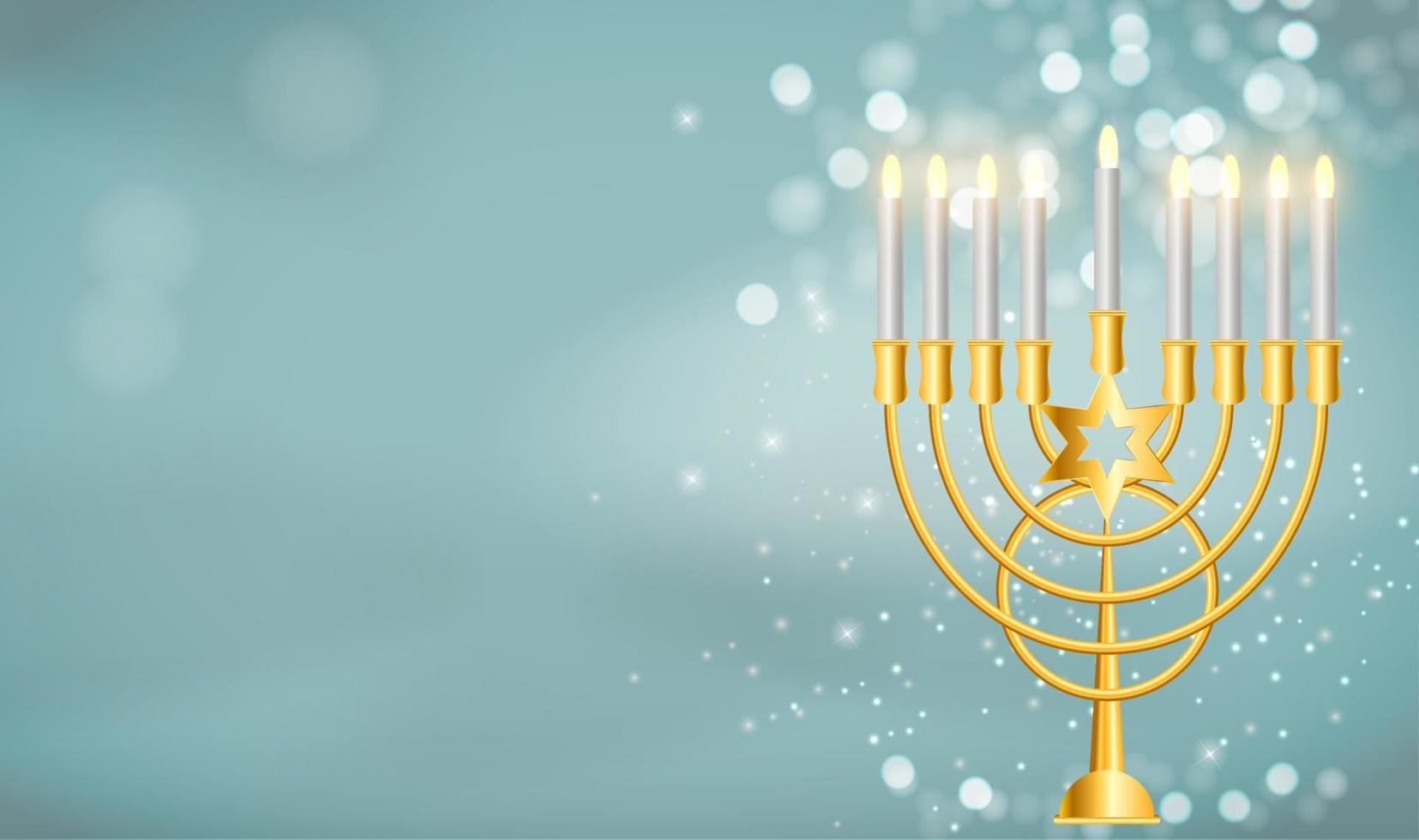 Happy Hanukkah, Jewish Holiday Background. Vector Illustration. Hanukkah is the name of the Jewish holiday