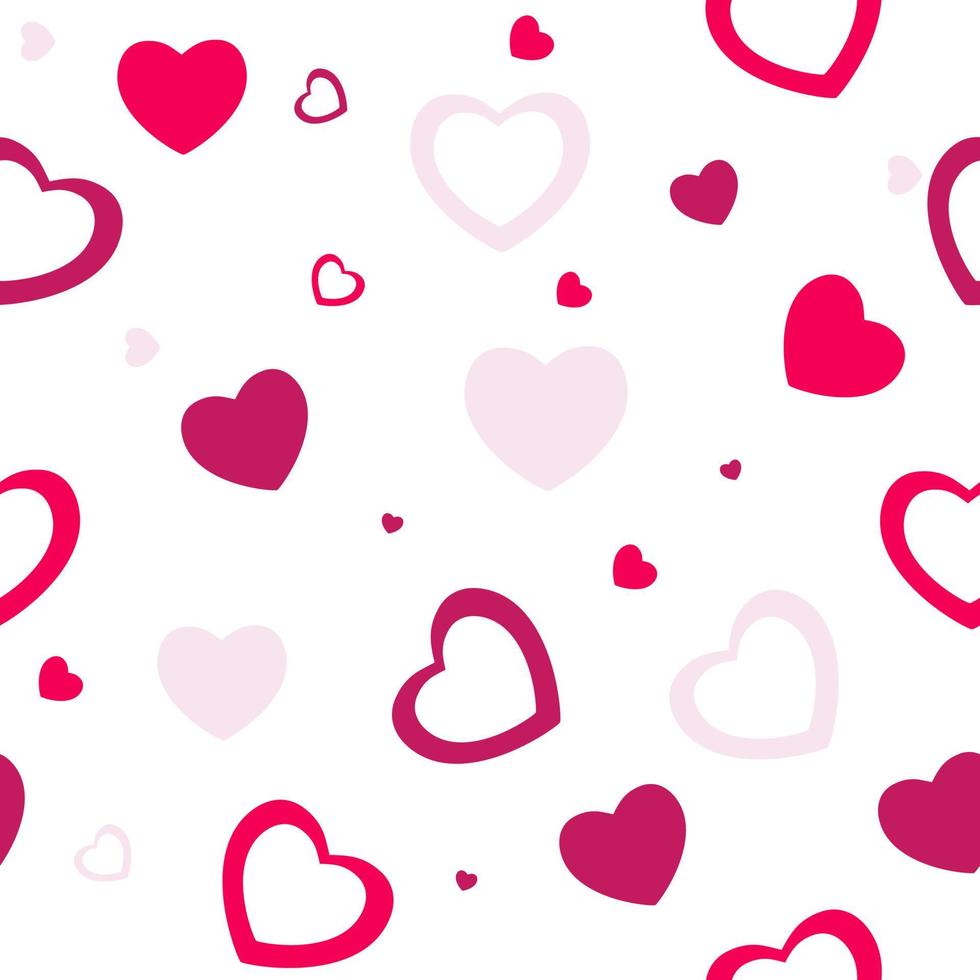 Heart love seamless pattern background. Vector illustration