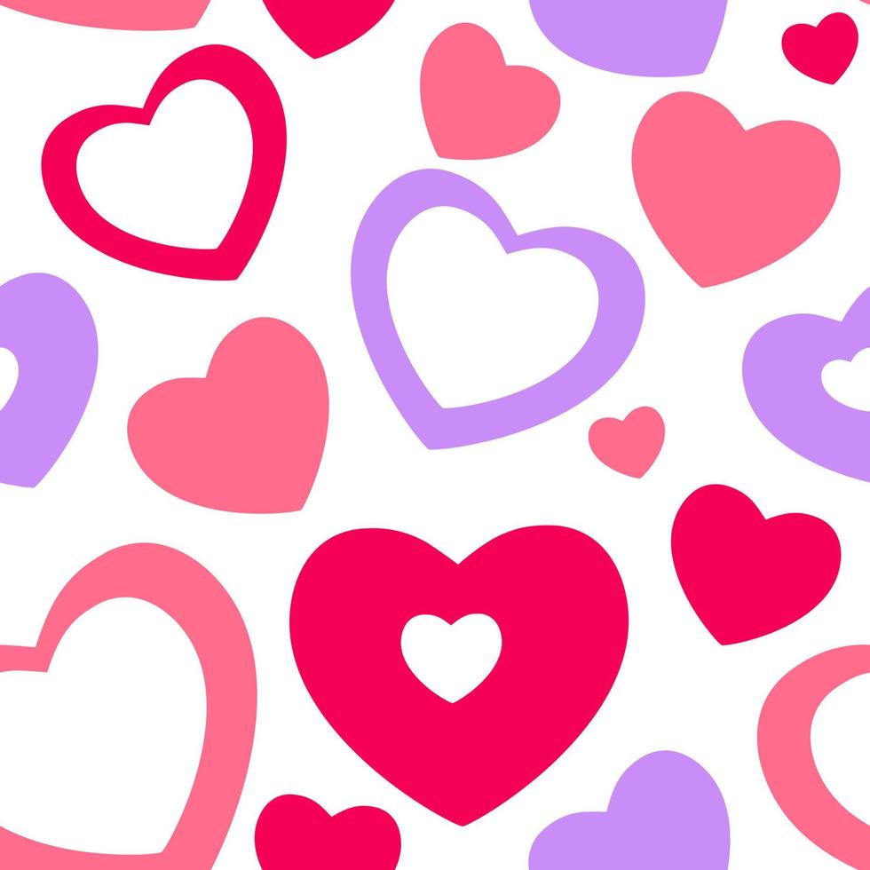 Heart love seamless pattern background. Vector illustration