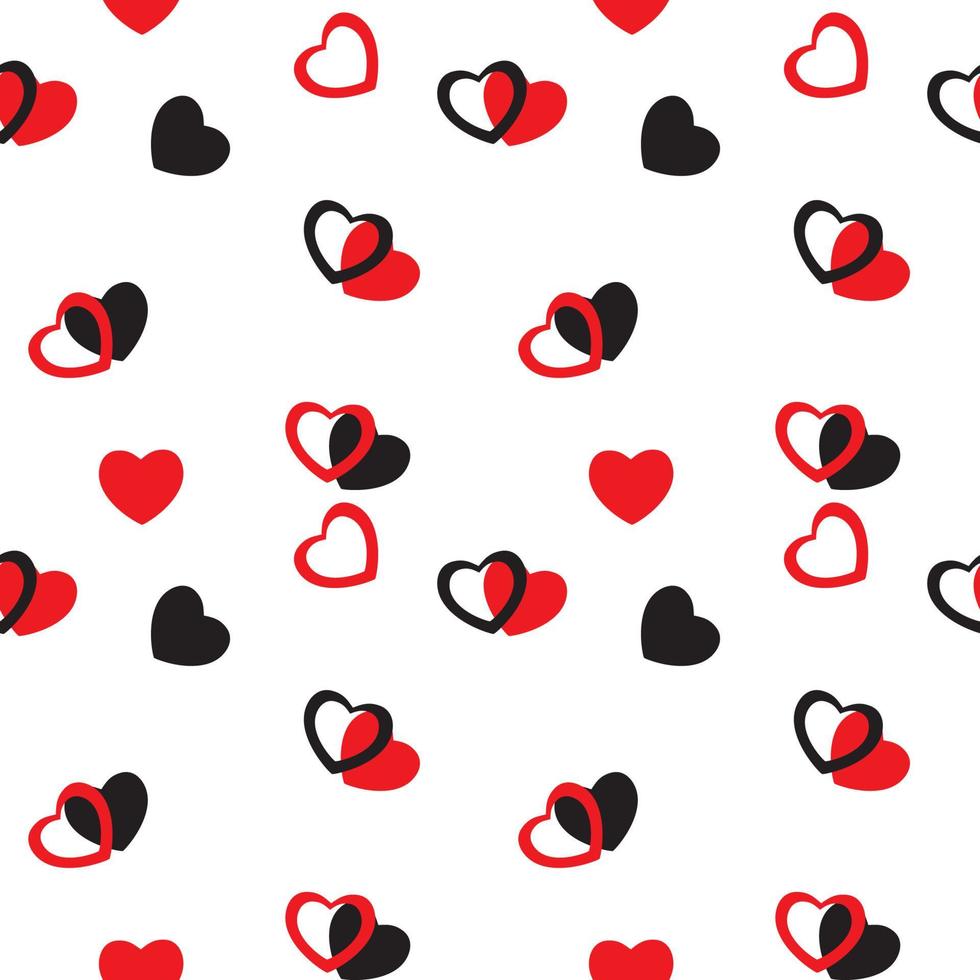 Heart love seamless pattern background. Vector illustration