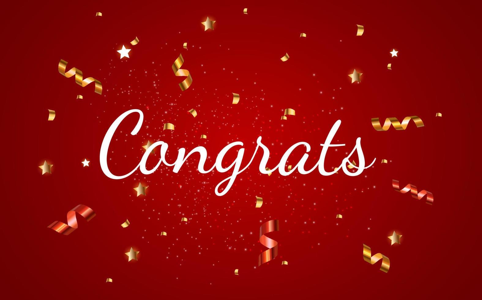 Congratulations design template background. Vector illustration