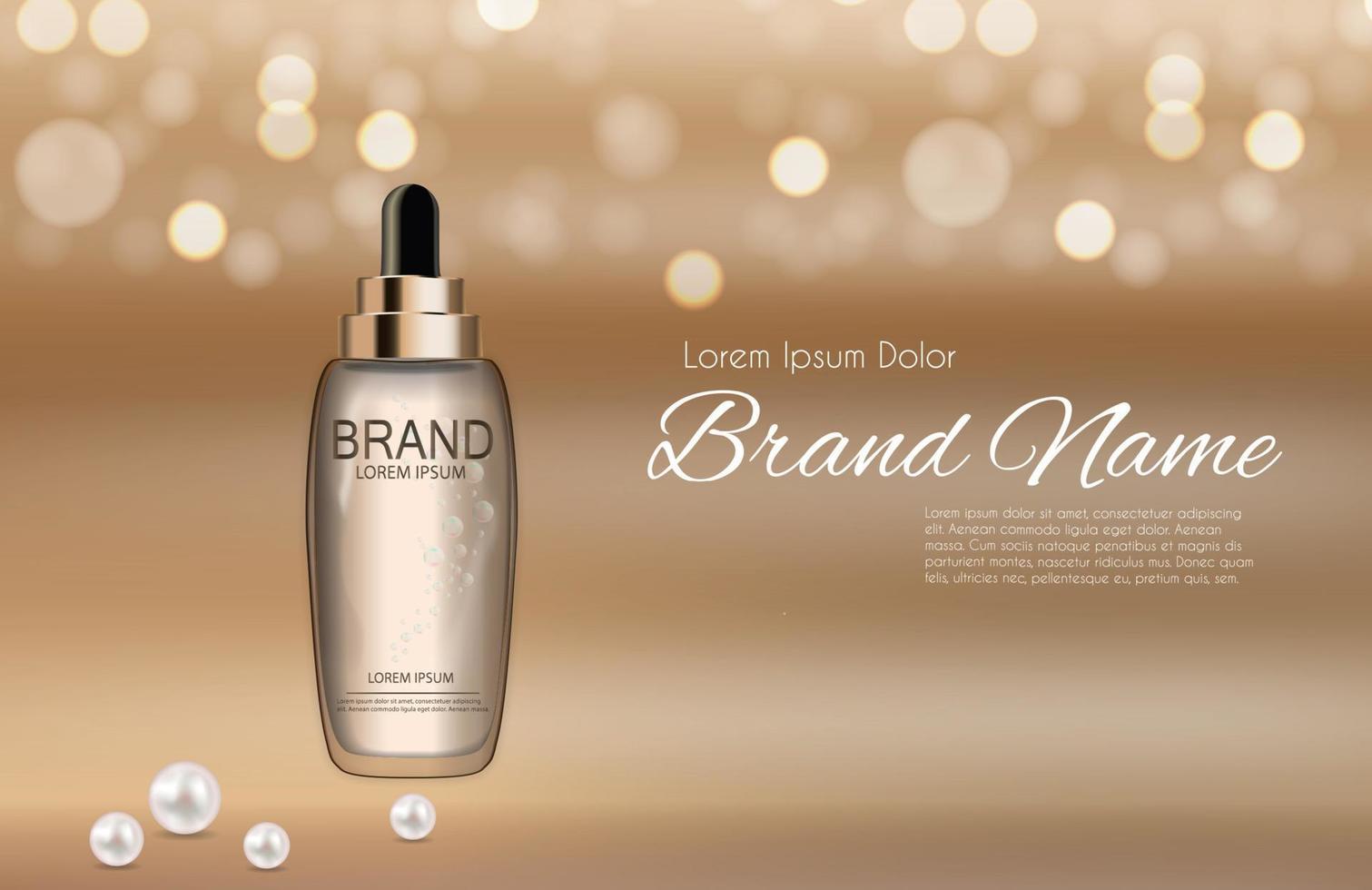 Design Cosmetics Product  Template for Ads or Magazine Background. 3D Realistic Vector Iillustration