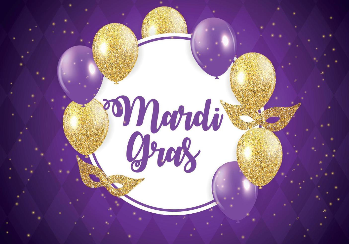 Mardi Gras Brochure Template.Celebration Greeting Card Backround. Vecor Illustration vector