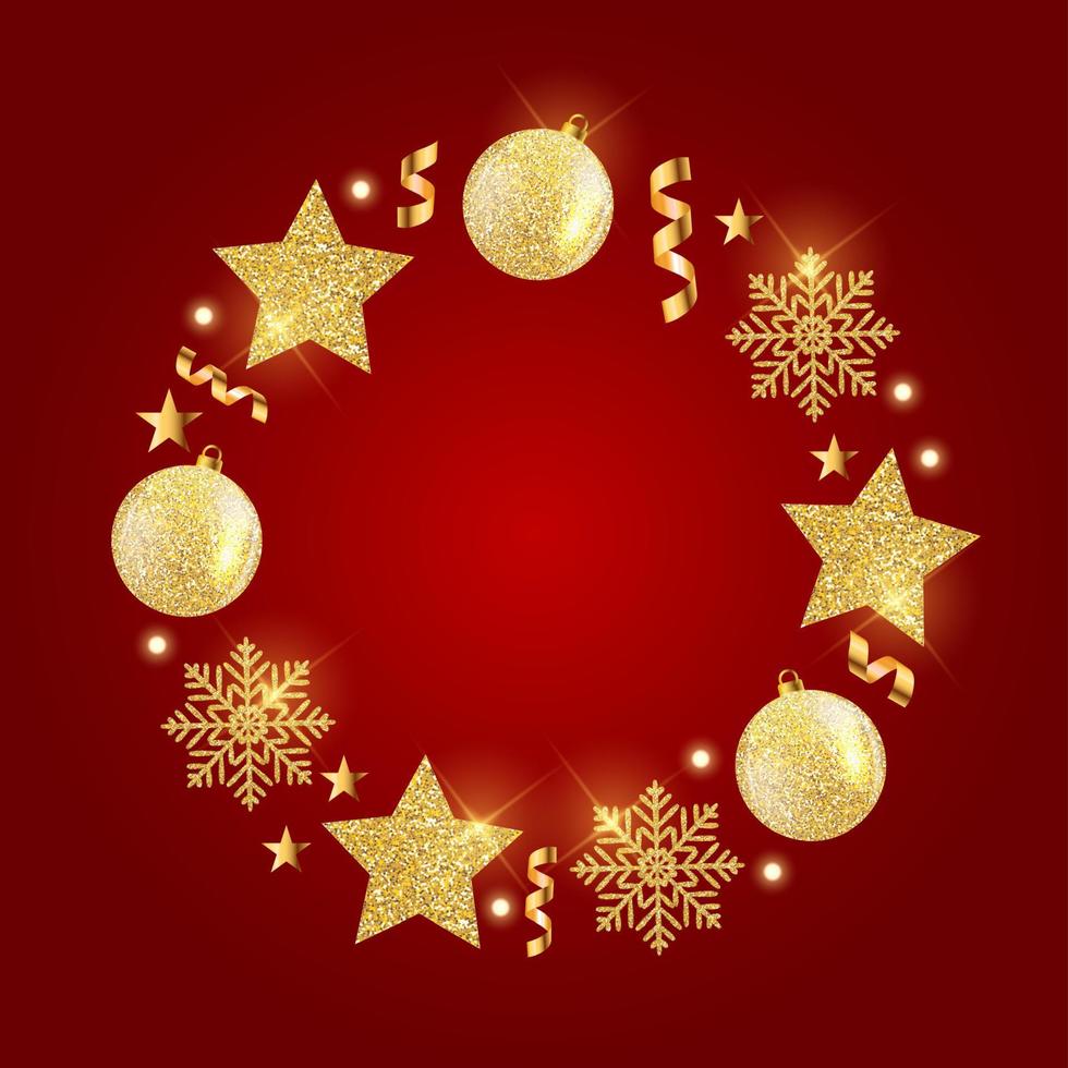 New Year and Merry Christmas Background. Vector Illustration