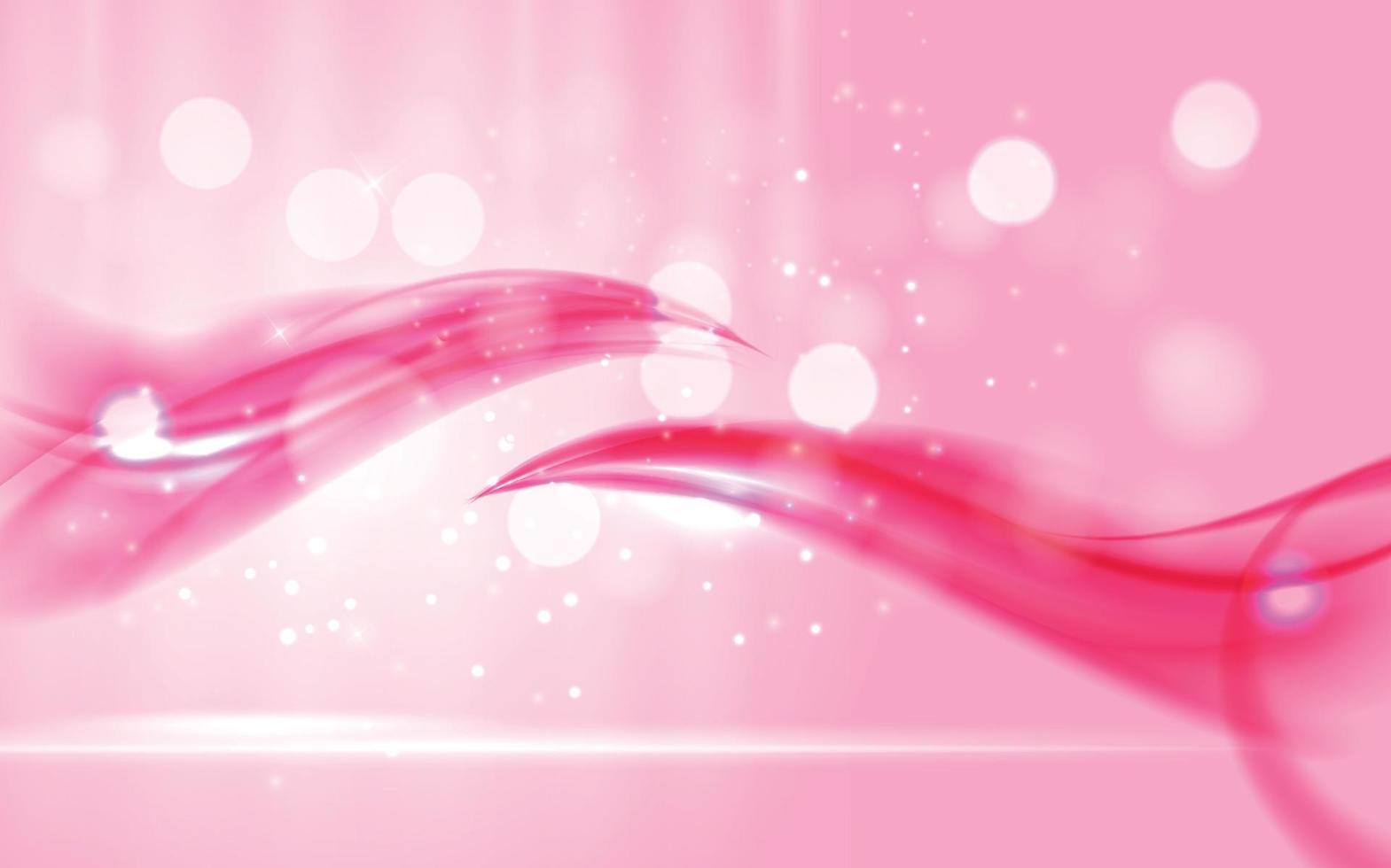 Abstract Pink Wave on Background. Vector Illustration.