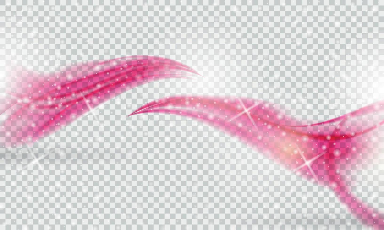 Abstract Blue Wave on transparent Background. Vector Illustration.