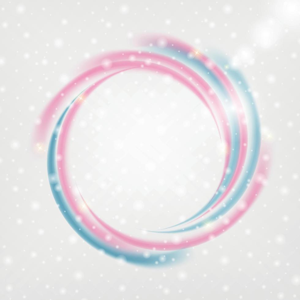 Abstract Blue and Pink Wave on Background. Vector Illustration.