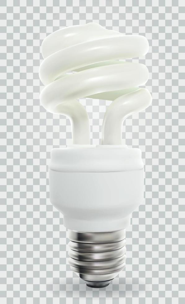 Powersave lamp on transparent Background. Vector Illustration.