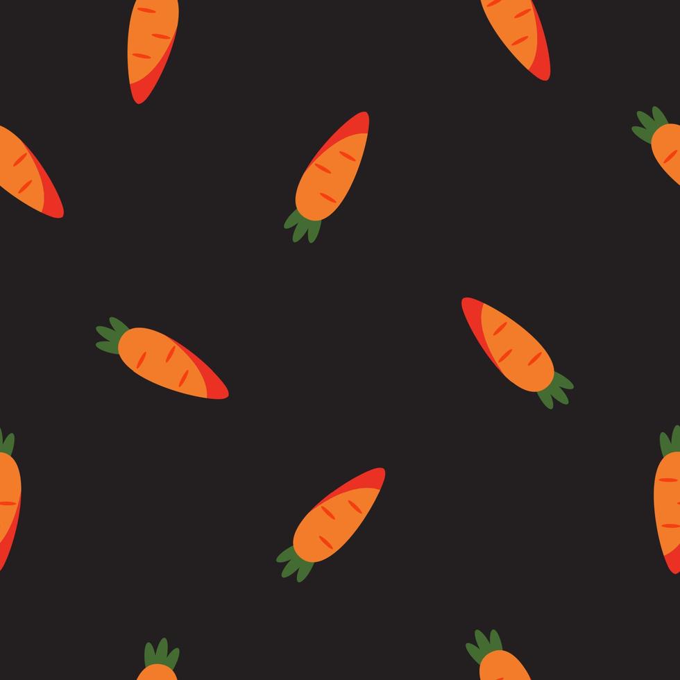 Abstract Carrot Seamless Pattern Background. Vector Illustration