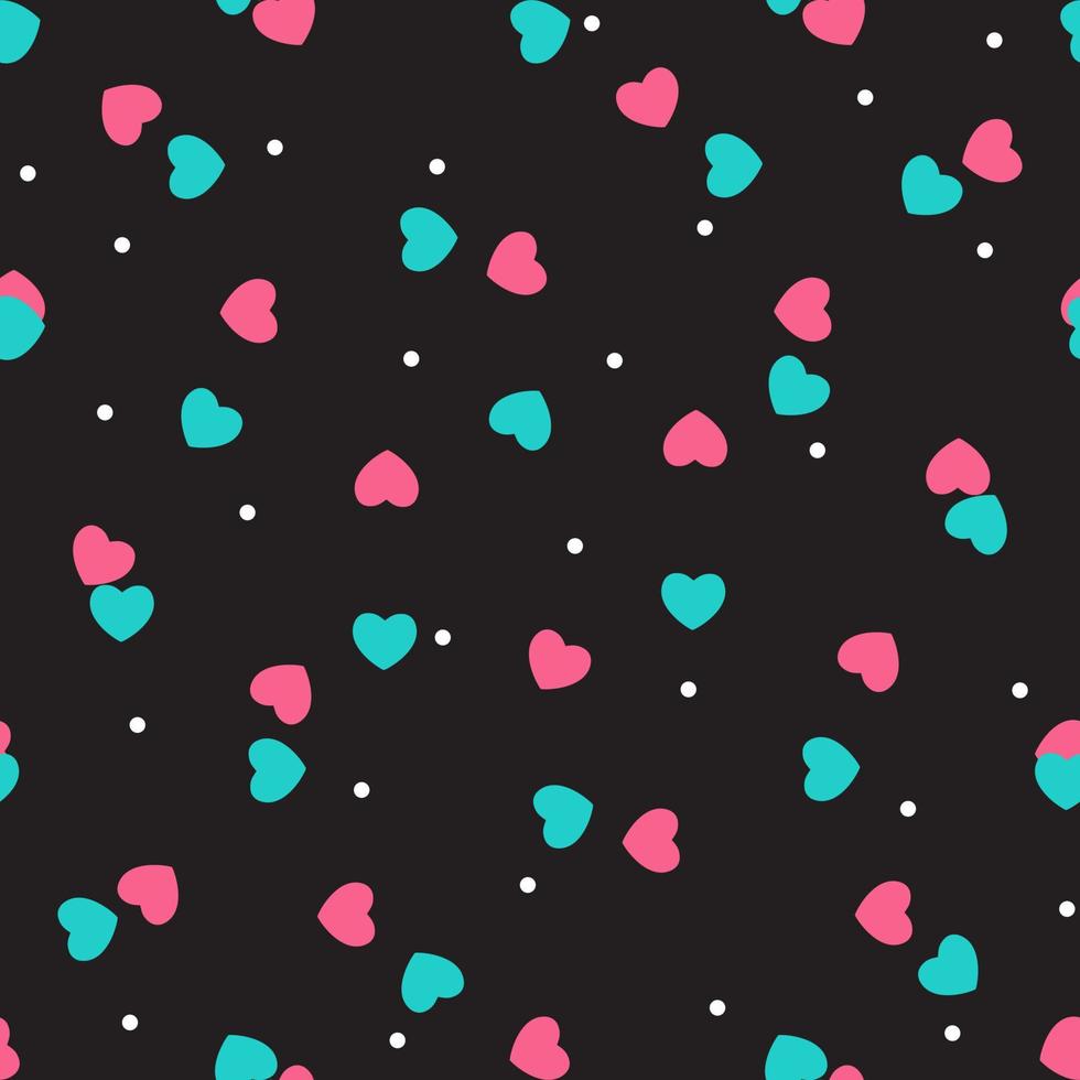 Abstract Seamless Pattern Background witj Love Heart Symbol. Vector Illustration