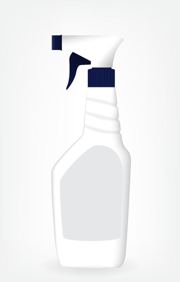 diseño de botella de producto con plantilla pulverizadora para anuncios o fondo de revista. Ilustración vectorial realista 3d vector