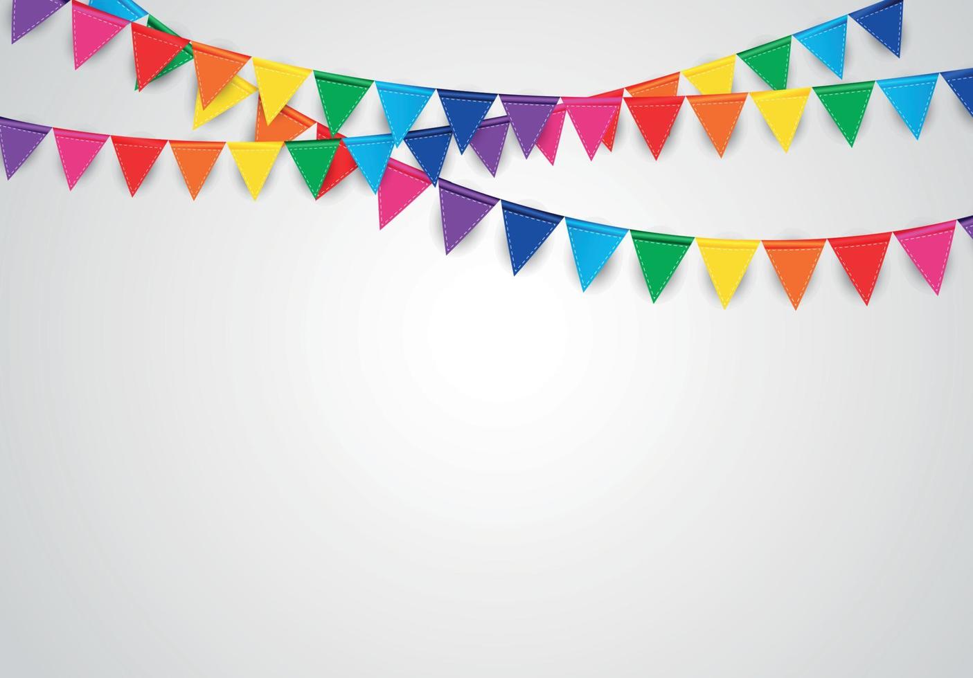 Party Background with Flags Vector Illustration