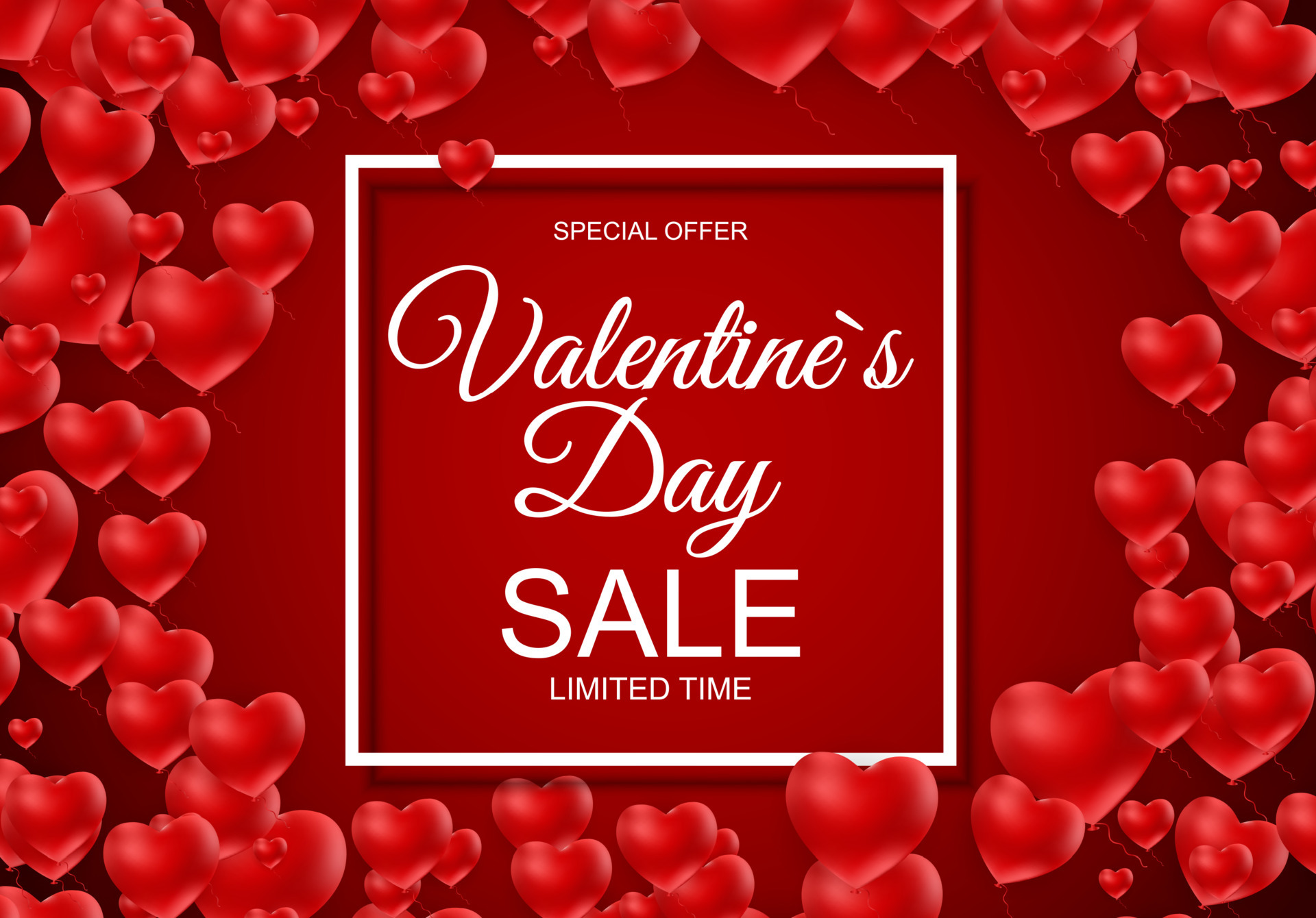 Valentines Day Sale, Discont Card. Vector Illustration 4563142 Vector