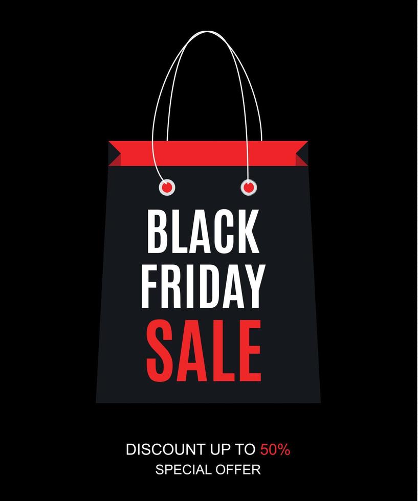 Black Friday Sale Inscription Banner Design Template. Vector illustration