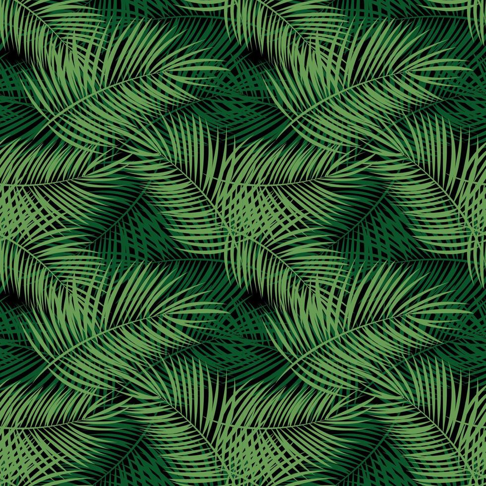 Palm Leaf Vector Seamless Pattern Background Illustration