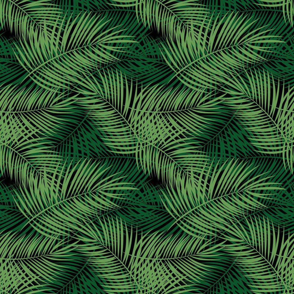 Palm Leaf Vector Seamless Pattern Background Illustration