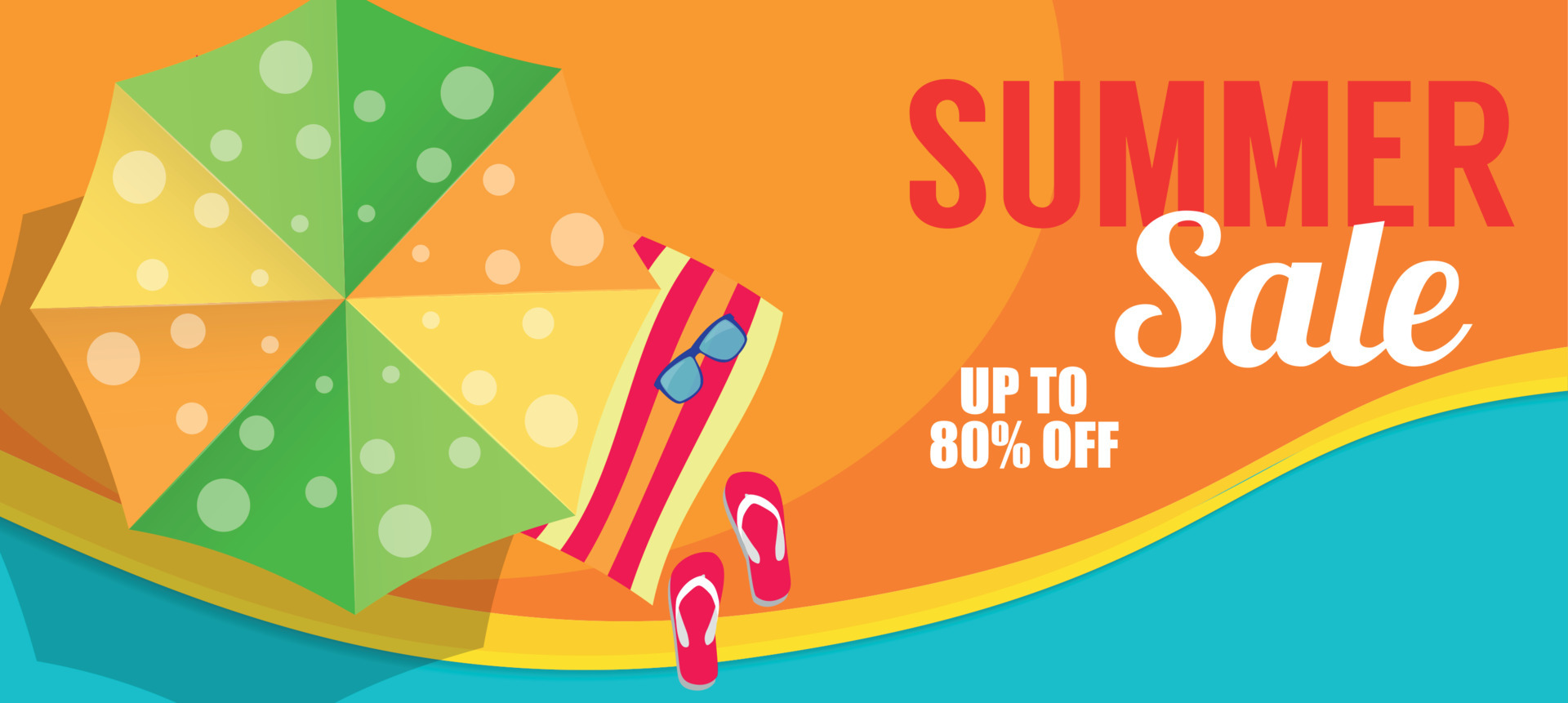 Summer Sale Banner Template for your Business. Vector Illustration ...
