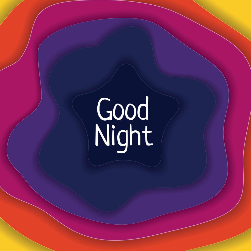 Good Night Abstract  Background Vector Illustration