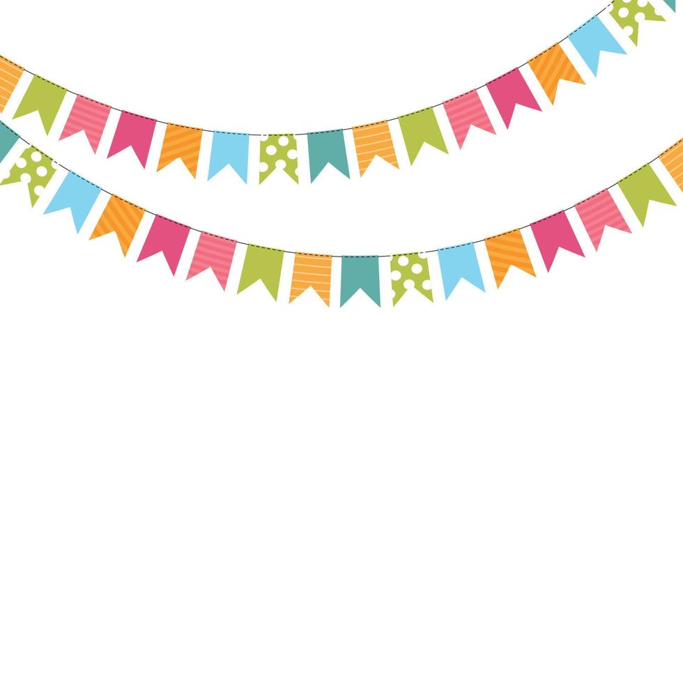 Party Background with Flags Vector Illustration
