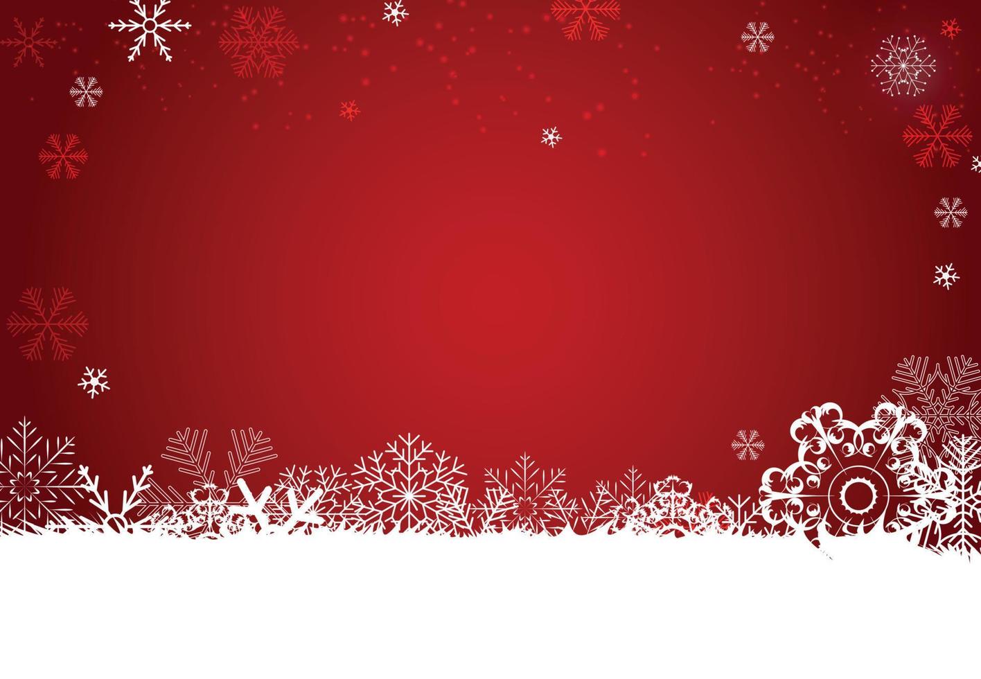 Fondo abstracto de Navidad y año nuevo con copos de nieve. ilustración vectorial vector