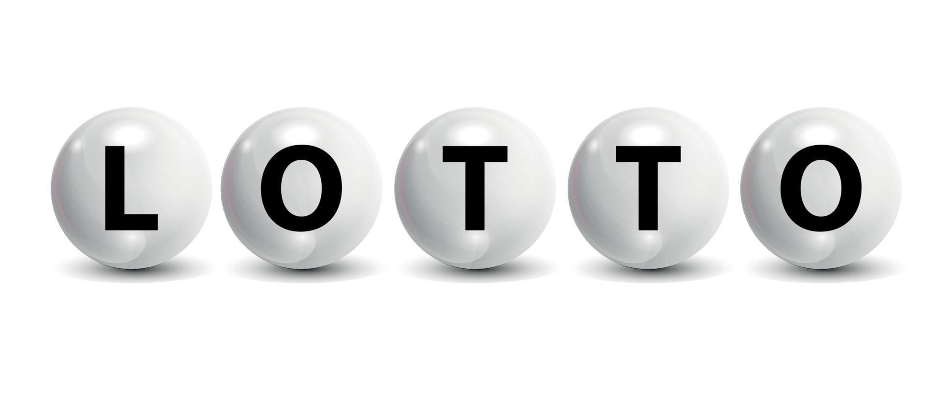 Ilustración de vector de fondo de icono de números de lotería de bola realista