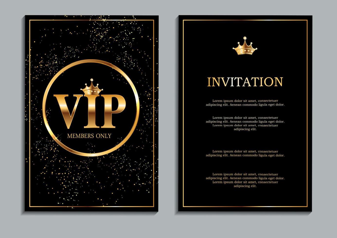 Abstract Luxury VIP Members Only Invitation Background Vector Illustration