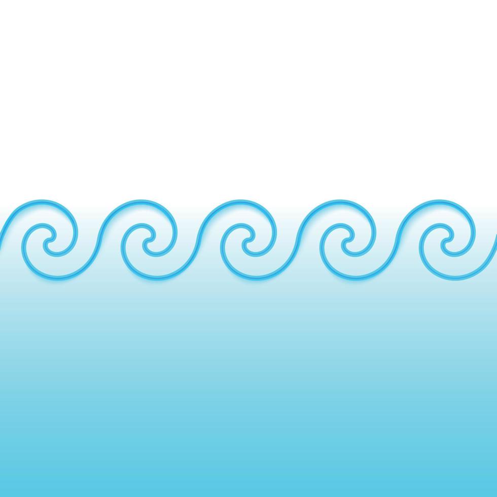 Imitation of the sea wave. Vector Illustration.
